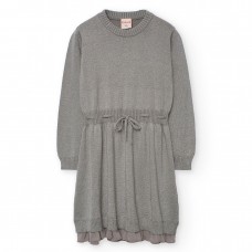 BOBOLI παιδικό φόρεμα κορίτσι 722089-8105 γκρι